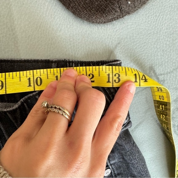 Rewash Black Distressed Elastic Waist Denim Jeans 5/27 - Picture 5 of 10